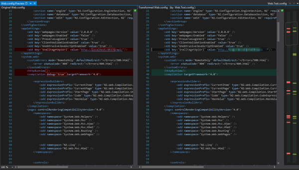 Web config где находится visual studio